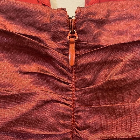 NWT BCBGMAXAZRIA Ruby Red Tristina Ruched Strapless Dress Sz 2 - Picture 9 of 12